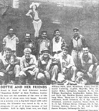 Newspaper clipping re the crew of  B-24 Liberator - "Dauntless Dottie" - Click for a bigger picture