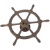 Ship's 6 Spoke Wheel in Solid Brass - Click for the bigger picture