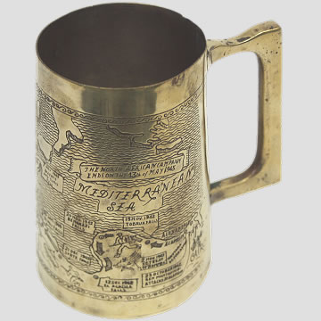 Trench Art Tankard celebrating the North African Campaign - Click for the bigger picture